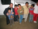 Ralf with some kids outside the meeting