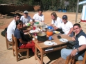 At lunch time with Aurelia and the camera man from Lima as our lunch guests