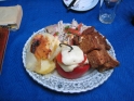 Mmm, Rocoto Relleno (in the front) with potatoes, salad, and chicharrón