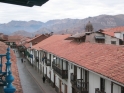 From outside my room I could look down the street to the Plaza de Armas